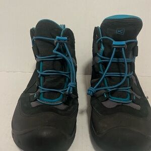 Keen Black and Blue Hiking Boots
